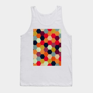 Colorful Beehive Pattern Tank Top